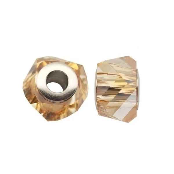 BeCharmed Helix Bead- Swarovski gyöngy- Golden Shadow