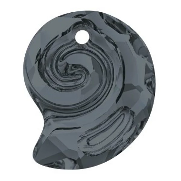 Sea Snail Pendant- Swarovski medál-Silver Night