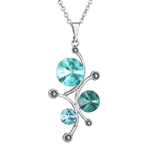 Vinding - Kézzel készített Swarovski kristályos nyaklánc - Light Turquoise , Blu Zircon, CRYSTAL